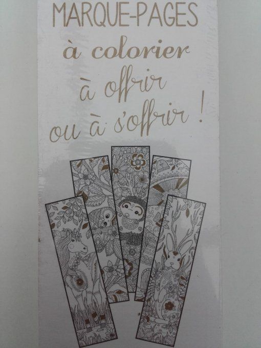 Marque-pages à colorier