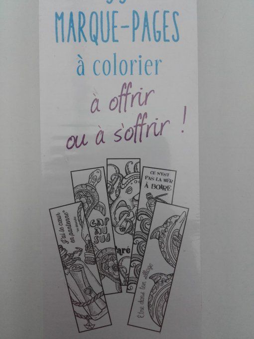 Marque-pages à colorier