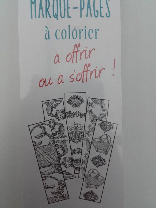 Marque-pages à colorier