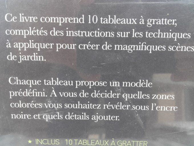 Jardins de minuit. Tableaux à gratter