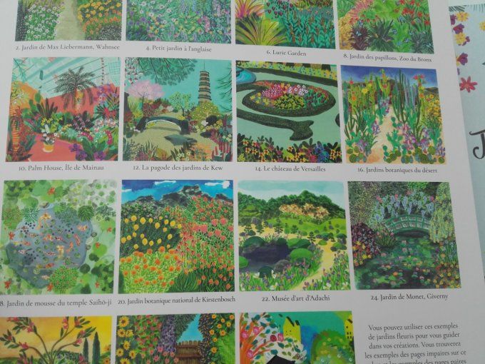Jardins fleuris, stickerthérapie