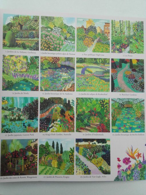 Jardins fleuris, stickerthérapie