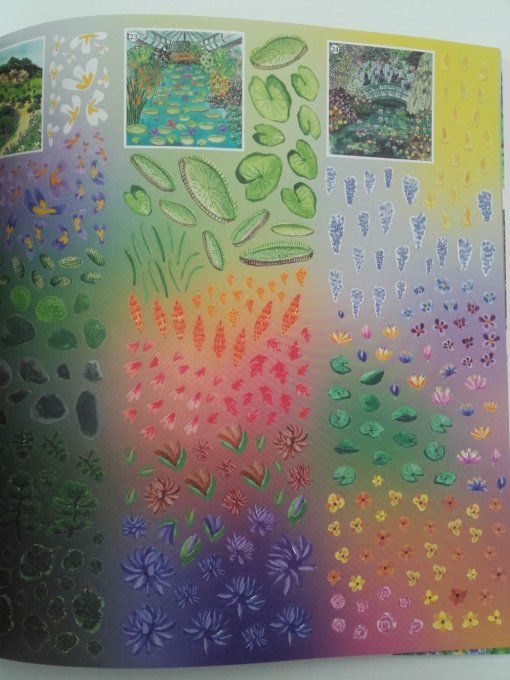 Jardins fleuris, stickerthérapie