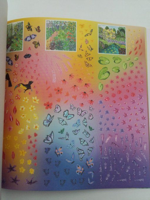 Jardins fleuris, stickerthérapie