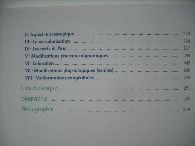 L'iridologie traditionnelle