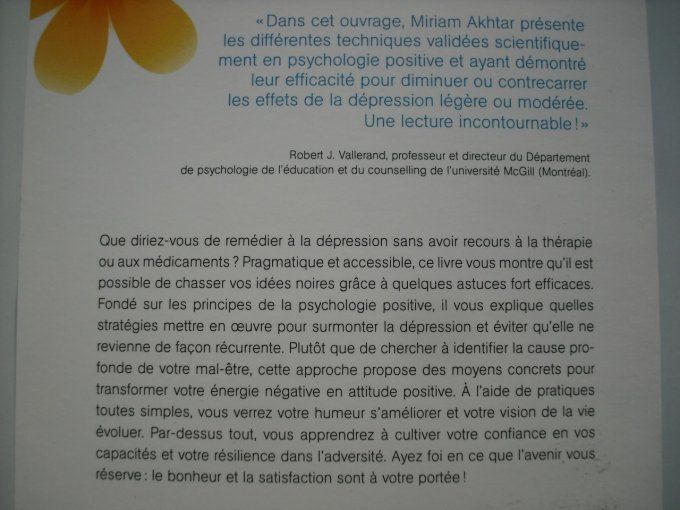 La psychologie positive, pour vaincre la dépression et développer sa force intérieure