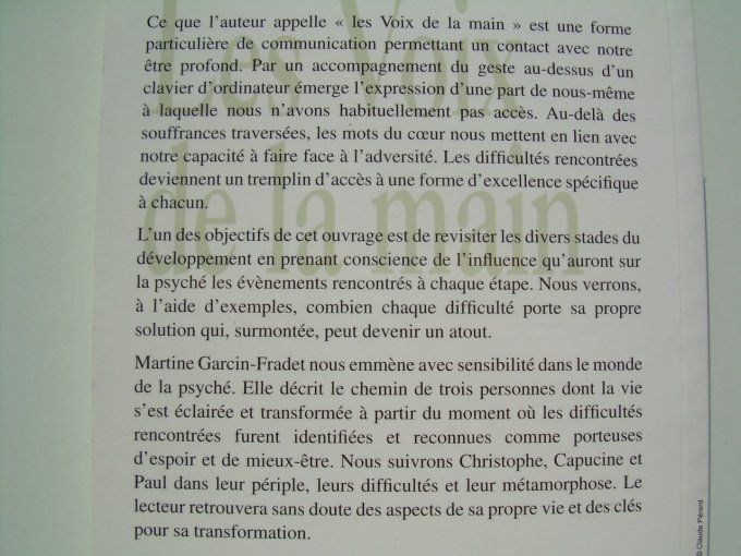 Les voix de la main. Faire des blessures le levier de sa réalisation