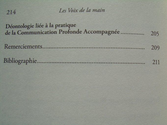 Les voix de la main. Faire des blessures le levier de sa réalisation