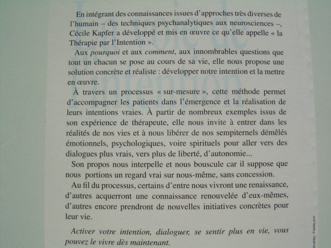 La Voie de l'intention. Ou comment choisir sa vie ?