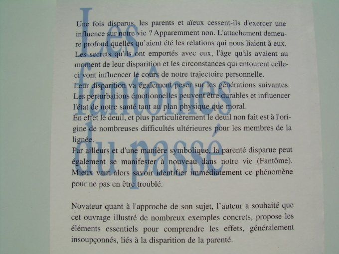 Les fantômes du passé - Comment les deuils familiaux influencent notre vie