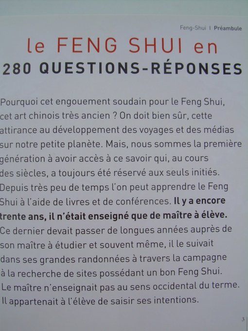 Feng Shui, questions-réponses