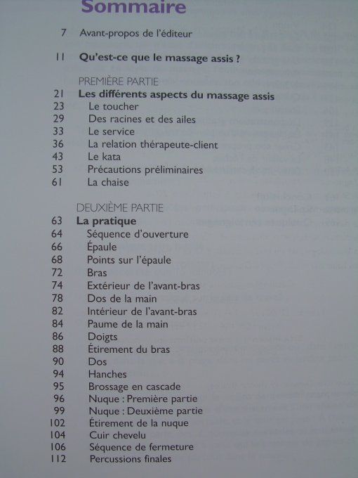 Le massage assis
