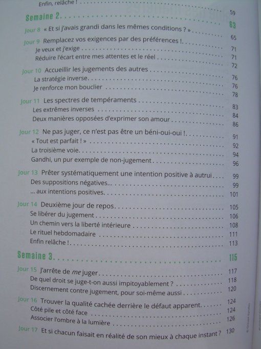 J'arrête de (me) juger