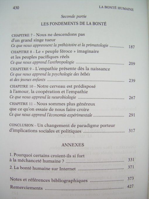 La bonté humaine. Altruisme, empathie, générosité