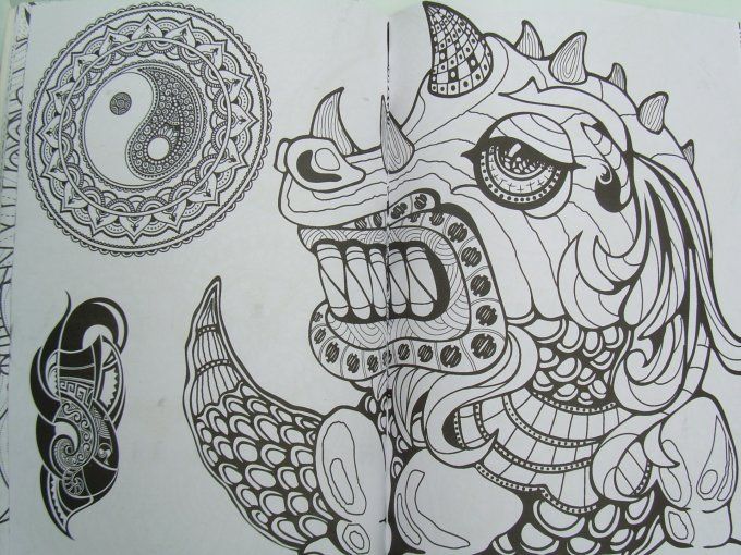 Coloriages relaxants Tattoo