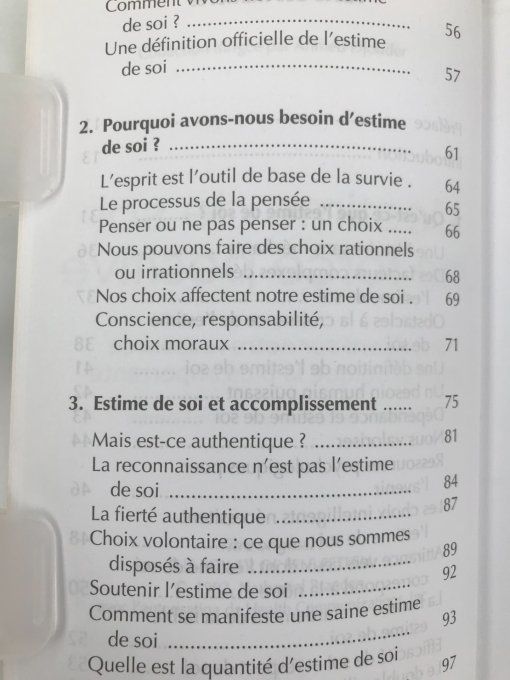 L'estime de Soi
