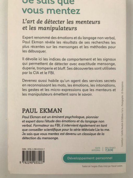 Je sais que vous mentez
