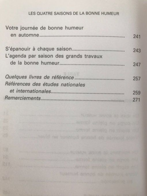 Les 4 saisons de la bonne humeur