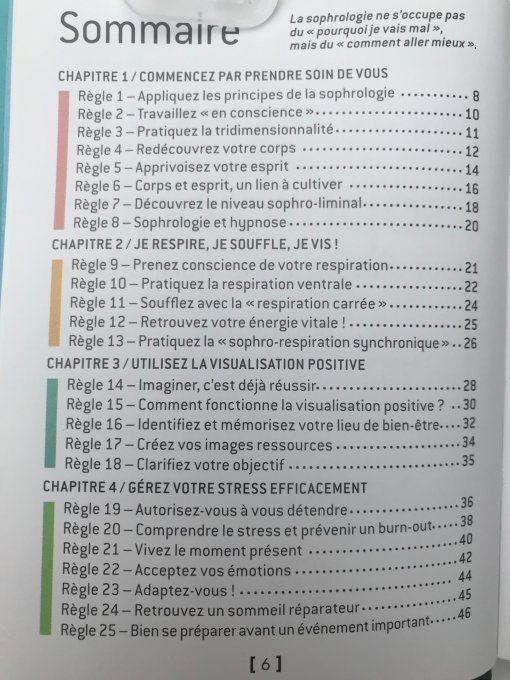 Les 50 règles d'or de la sophrologie