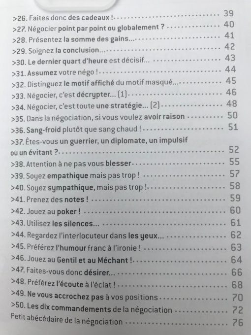 Les 50 règles d'or de la négociation