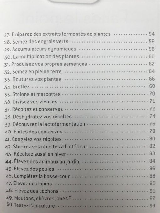 Les 50 règles d'or du jardinier autosuffisant