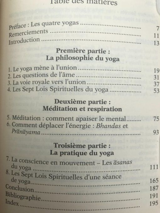 Les sept lois spirituelles du Yoga