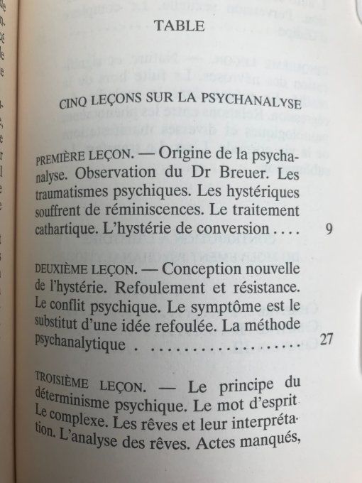 Cinq leçon sur la psychanalyse suivi de contribution à l'histoire...
