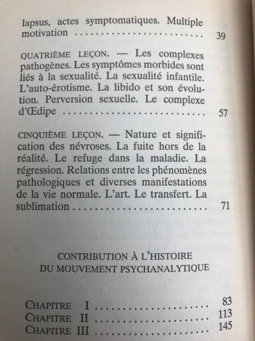 Cinq leçon sur la psychanalyse suivi de contribution à l'histoire...