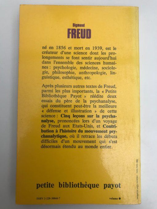 Freud. Cinq leçons sur la psychanalyse