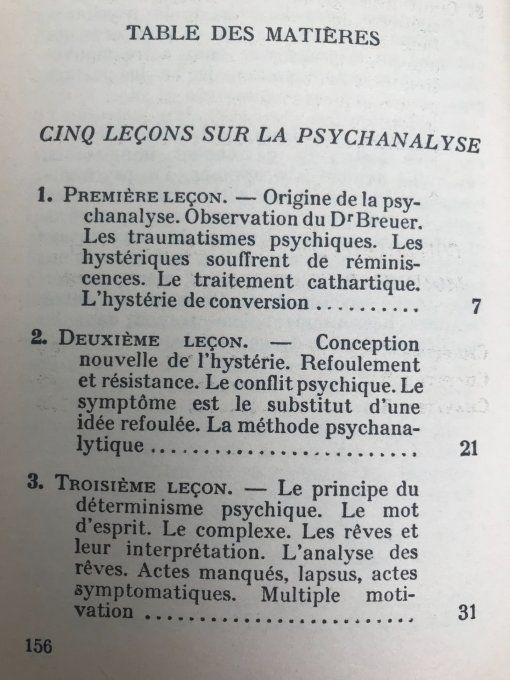 Freud. Cinq leçons sur la psychanalyse