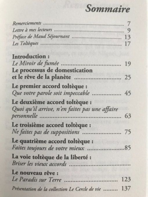 Les quarte accords Toltèques
