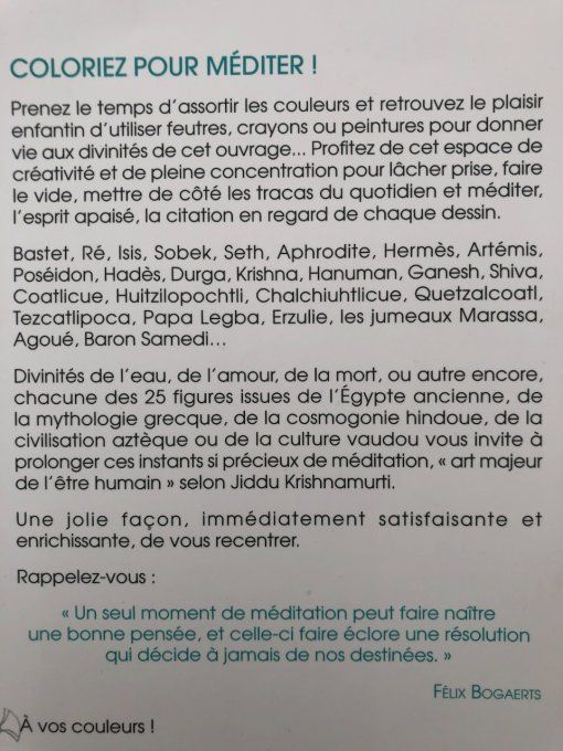 25 divinités à colorier