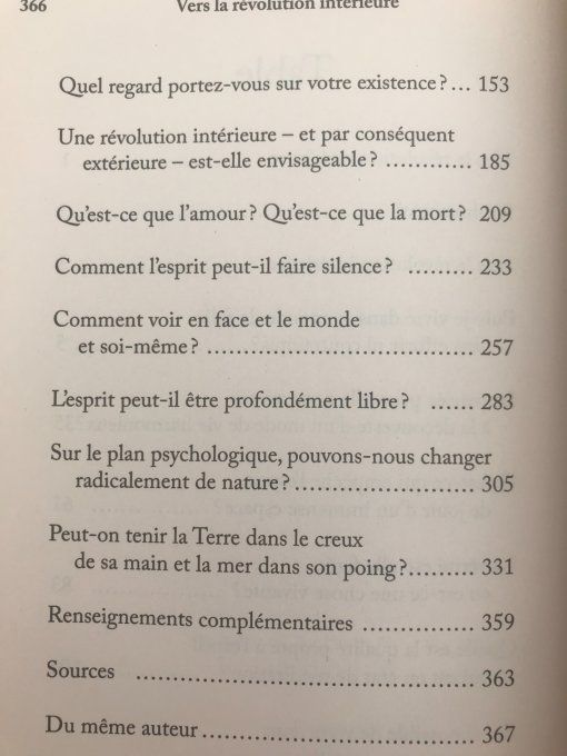 Vers la révolution intérieure