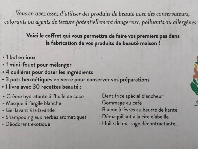 Coffret beauté au naturel