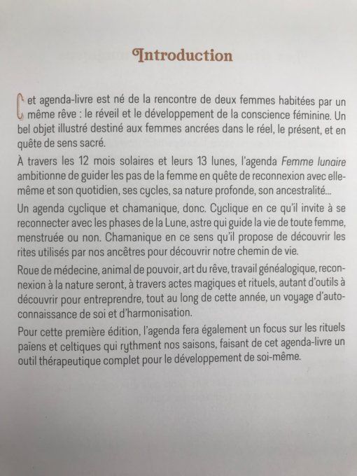 Femme lunaire. Agenda chamanique et cyclique