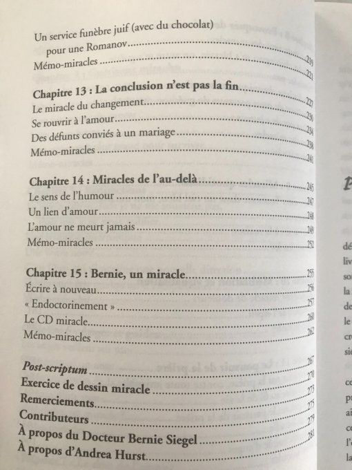 Une brassée de miracles