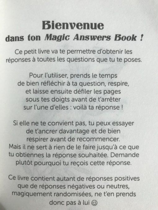 Magic answers book