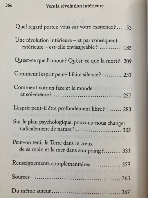 Vers la révolution intérieure