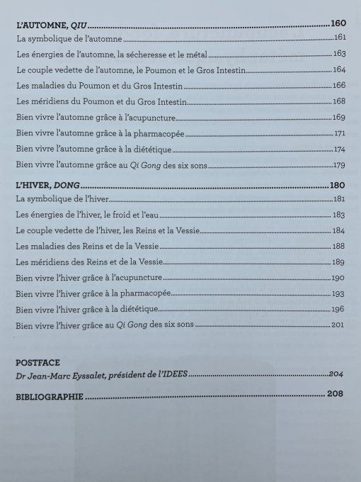 Vivre avec les saisons: acupuncture et médecine Chinoise