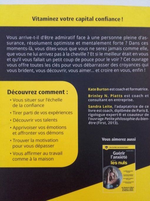 Booster sa confiance en Soi pour les nuls