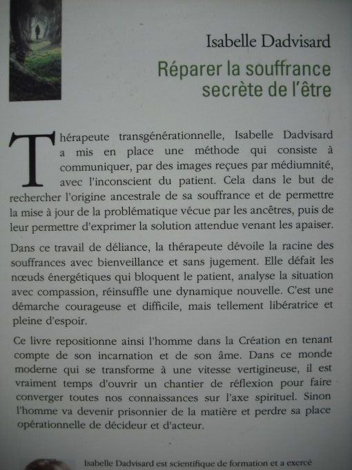 Réparer la souffrance secrète de l'Être
