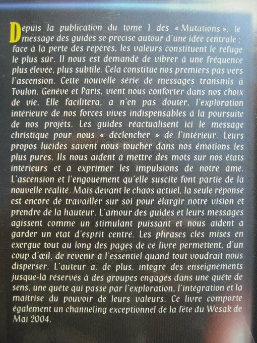 Mutations. Conseils des maîtres de sagesse