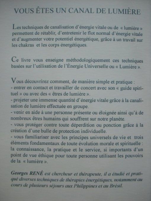 Vous êtes un canal de lumière