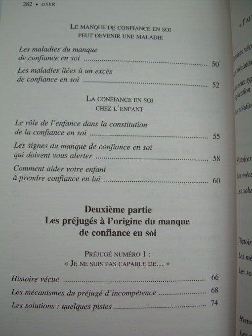 Oser. Thérapie de la confiance en Soi