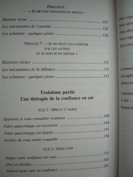Oser. Thérapie de la confiance en Soi