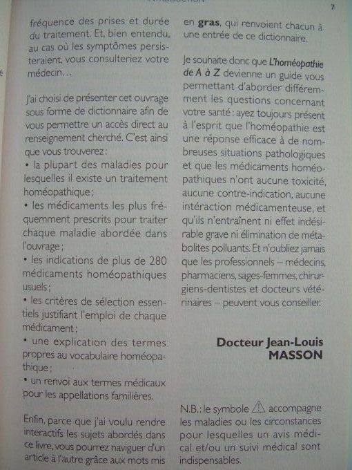 L'homéopathie de A à Z